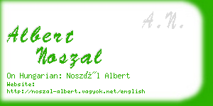 albert noszal business card